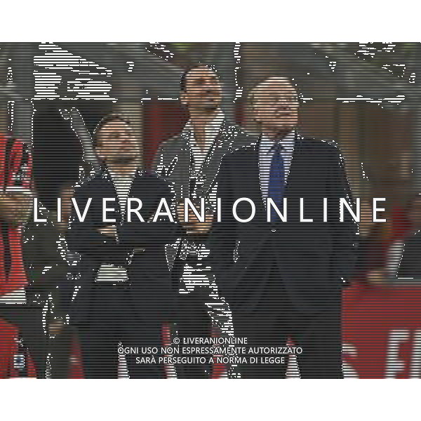 Milan vs Salernitana nella foto da SX Giorgio Furlani amministratore delegato Milan, Zlatan Ibrahimovic e Paolo Scaroni presidente Milan Milano 25-05-2024 Stadio Giuseppe Meazza - San Siro Campionato Serie A TIM - 38a giornata foto Roberto Garavaglia/Agenzia Aldo Liverani sas/ AGENZIA ALDO LIVERANI SAS