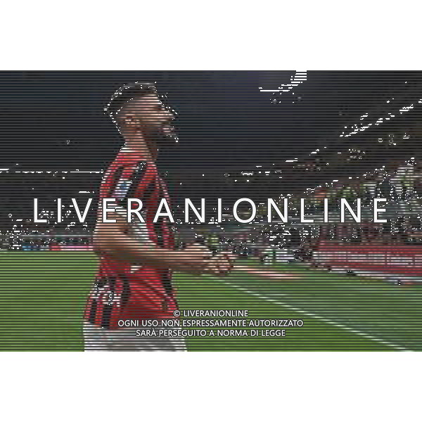 Milan vs Salernitana nella foto Olivier Giroud (Milan) esulta dopo il gol del 2 a 0 Milano 25-05-2024 Stadio Giuseppe Meazza - San Siro Campionato Serie A TIM - 38a giornata foto Roberto Garavaglia/Agenzia Aldo Liverani sas/ AGENZIA ALDO LIVERANI SAS