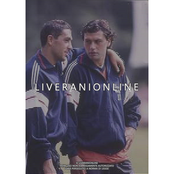 DIAP-RETROSPETTIVA AGATINO CUTTONE CALCIATORE NELLA FOTO AGATINO CUTTONE CON BRUNO LIMIDO CESENA CALCIO AG ALDO LIVERANI SAS
