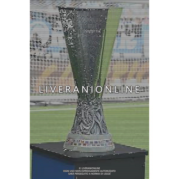 TVRG Atalanta vs Torino nella foto il trofeo della UEFA Europa League posizionato a bordo campo prima della gara Bergamo 26-05-2024 Gewiss Stadium Campionato Serie A TIM - 38a giornata foto Roberto Garavaglia/Agenzia Aldo Liverani sas/AGENZIA ALDO LIVERANI SAS