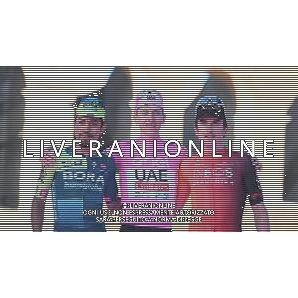 26-05-2024 Giro D\'italia; Tappa 21 Roma - Roma; 2024, Uae Team Emirates; 2024, Bora - Hansgrohe; 2024, Ineos Grenadiers; Pogacar, Tadej; Martinez Poveda, Daniel Felipe; Geraint, Thomas; Roma; ©SIROTTI / AGENZIA ALDO LIVERANI SAS