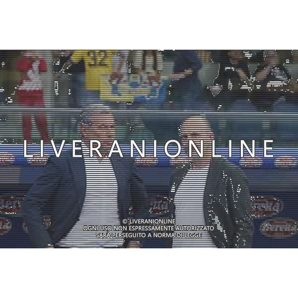 Sean Sogliano Sport director of Hellas Verona FC and Piero Ausilio Sport Director of Inter FC speaks during Hellas Verona FC vs Internazionale FC, 38° Serie A Tim 2023-24 game at Marcantonio Bentegodi Stadium in Verona (VR), Italy, on May 26, 2024. (Photo by Davide Casentini) / AGENZIA ALDO LIVERANI SAS