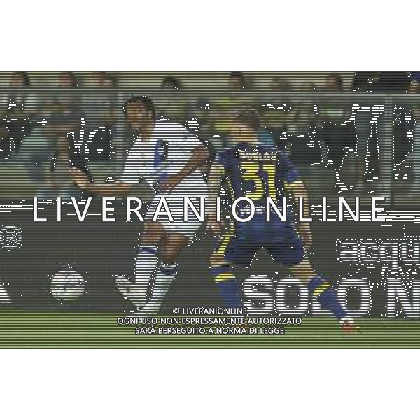 Juan Cuadrado of Inter FC play the ball during Hellas Verona FC vs Internazionale FC, 38° Serie A Tim 2023-24 game at Marcantonio Bentegodi Stadium in Verona (VR), Italy, on May 26, 2024. (Photo by Davide Casentini) / AGENZIA ALDO LIVERANI SAS
