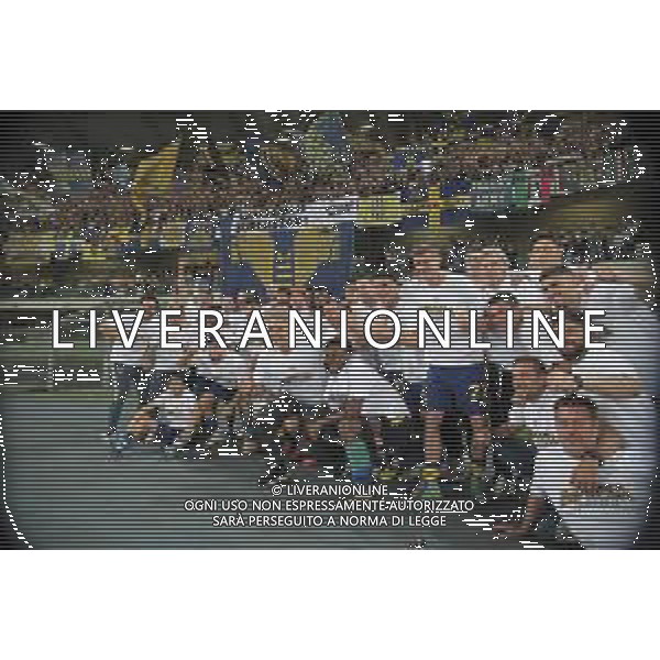 Hellas Verona celebrate at the end of Hellas Verona FC vs Internazionale FC, 38° Serie A Tim 2023-24 game at Marcantonio Bentegodi Stadium in Verona (VR), Italy, on May 26, 2024. (Photo by Davide Casentini) / AGENZIA ALDO LIVERANI SAS