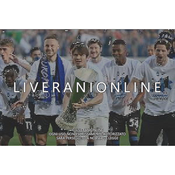 TVRG Atalanta vs Torino nella foto i giocatori dell\'Atalanta festeggiano la vittoria della UEFA Europa League Bergamo 26-05-2024 Gewiss Stadium Campionato Serie A TIM - 38a giornata foto Roberto Garavaglia/Agenzia Aldo Liverani sas / AGENZIA ALDO LIVERANI SAS