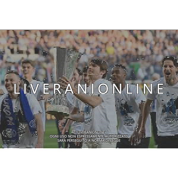 TVRG Atalanta vs Torino nella foto i giocatori dell\'Atalanta festeggiano la vittoria della UEFA Europa League Bergamo 26-05-2024 Gewiss Stadium Campionato Serie A TIM - 38a giornata foto Roberto Garavaglia/Agenzia Aldo Liverani sas / AGENZIA ALDO LIVERANI SAS