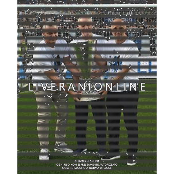 TVRG Atalanta vs Torino nella foto Antonio Percassi presidente Atalanta con i figli Stefano SX e Luca DX amministratore delegato Atalanta Bergamo 26-05-2024 Gewiss Stadium Campionato Serie A TIM - 38a giornata foto Roberto Garavaglia/Agenzia Aldo Liverani sas / AGENZIA ALDO LIVERANI SAS