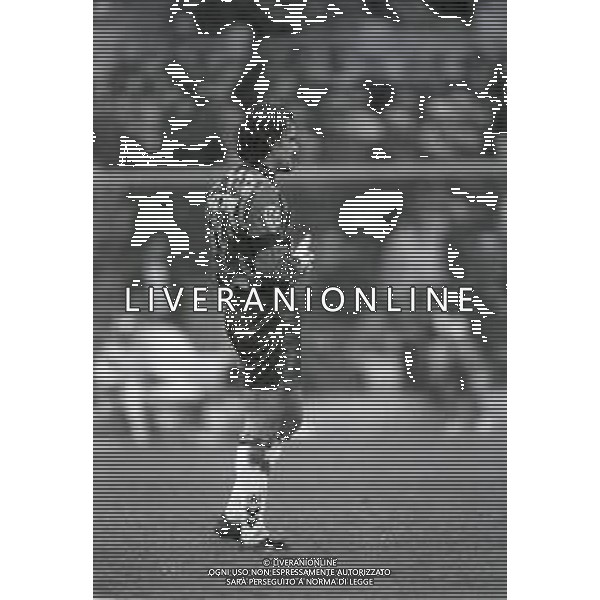 NEG-RETROSPETTIVA GRAZIANO BATTISTINI CALCIATORE NELLA FOTO GRAZIANO BATTISTINI CON LA MAGLIA DELL\'UDINESE CALCIO NELL\'ANNO 1996-1997 AG ALDO LIVERANI SAS