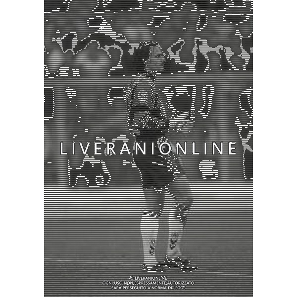 NEG-RETROSPETTIVA GRAZIANO BATTISTINI CALCIATORE NELLA FOTO GRAZIANO BATTISTINI CON LA MAGLIA DELL\'UDINESE CALCIO NELL\'ANNO 1996-1997 AG ALDO LIVERANI SAS