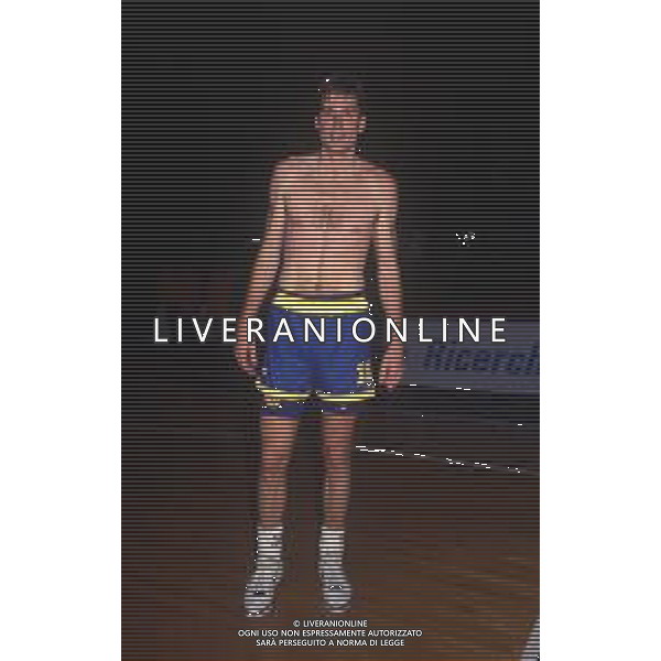 DIAP-RETROSPETTIVA RUSS SCHOENE BASKET NELLA FOTO RUSS SCHOENE CON LA MAGLIA GLAXO VERONA ANNO 1991 ALLA FINALE DI COPPA ITALIA AG ALDO LIVERANI SAS