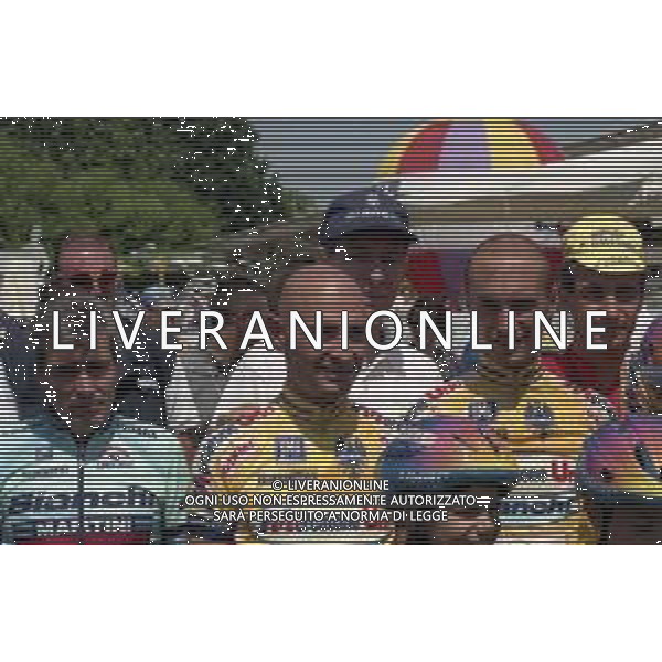 NEG-10-05-1998 MONZA GRANFONDO DI CICLISMO NELLA FOTO MARCO PANTANI CON FELICE GIMONDI E STEFANO GARZELLI AG ALDO LIVERANI SAS