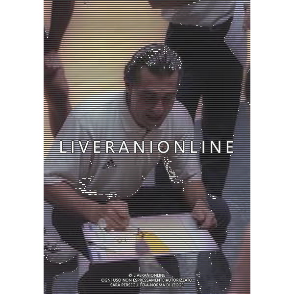 NEG-1999 REAL MADRID BASKET NELLA FOTO SERGIO SCARIOLO ALLENATORE REAL MADRID BASKET AG ALDO LIVERANI SAS