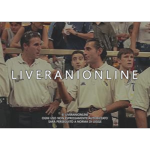 NEG-1999 REAL MADRID BASKET NELLA FOTO SERGIO SCARIOLO ALLENATORE REAL MADRID BASKET CON CARLO RECALCATI ALLENATORE PAF BOLOGNA AG ALDO LIVERANI SAS