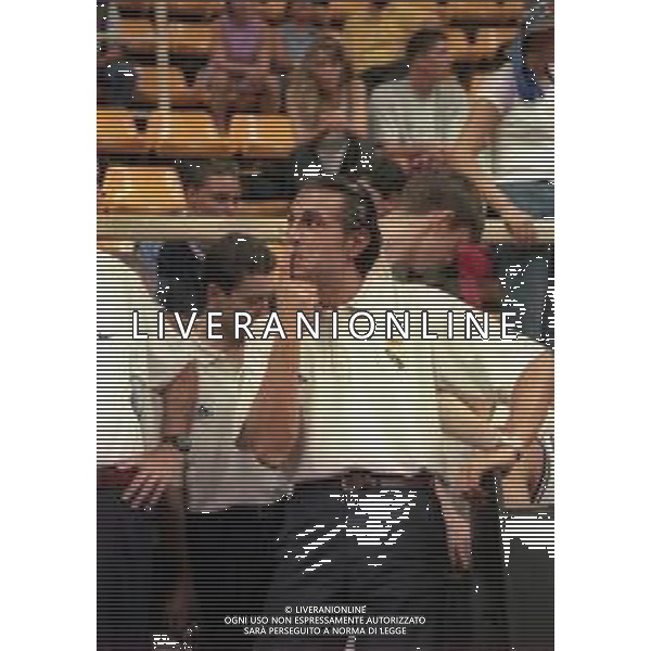 NEG-1999 REAL MADRID BASKET NELLA FOTO SERGIO SCARIOLO ALLENATORE REAL MADRID BASKET AG ALDO LIVERANI SAS