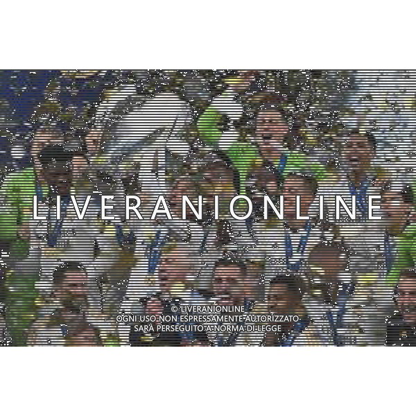 TVRG Borussia Dortmund vs Real Madrid nella foto premiazione Real Madrid Londra (ENG) Wembley Stadium Finale UEFA Champions League foto Roberto Garavaglia/Agenzia Aldo Liverani sas