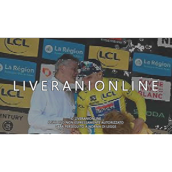 05-06-2024 Criterium Du Dauphine Libere; Tappa 04 Saint Germain Laval - Neulise; 2024, Soudal - Quick Step; Evenepoel, Remco; Thevenet, Bernard; Neulise; ©SIROTTI / AGENZIA ALDO LIVERANI SAS