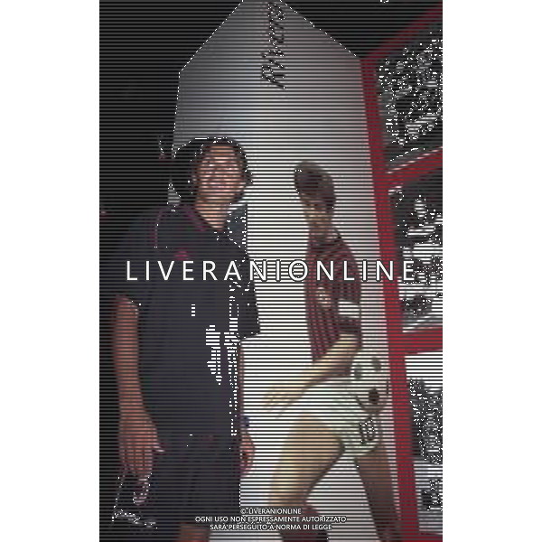 NEG-26-07-1999 MILANO PALAZZO DELLA PERMANENTE MOSTRA SUI 100 ANNI AC MILAN CALCIO NELLA FOTO PAOLO MALDINI AG ALDO LIVERANI SAS