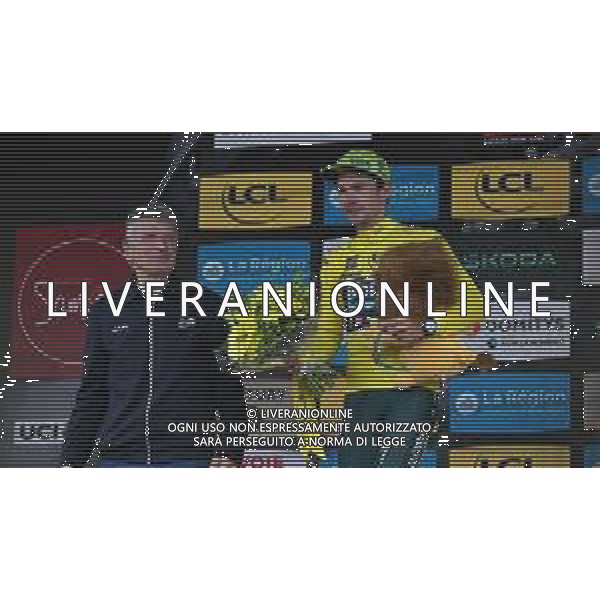 08-06-2024 Criterium Du Dauphine Libere; Tappa 07 Albertville - Samoens 1600; 2024, Bora - Hansgrohe; Roglic, Primoz; Thevenet, Bernard; Samoens 1600; ©SIROTTI / AGENZIA ALDO LIVERANI SAS