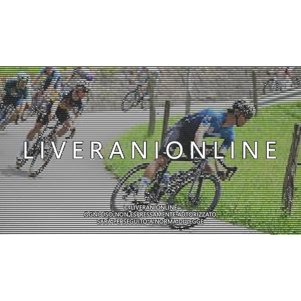 09-06-2024 Criterium Du Dauphine Libere; Tappa 08 Thones - Plateau Des Glieres; 2024, Movistar; Romo, Javier; Col De La Forclaz; ©SIROTTI / AGENZIA ALDO LIVERANI SAS