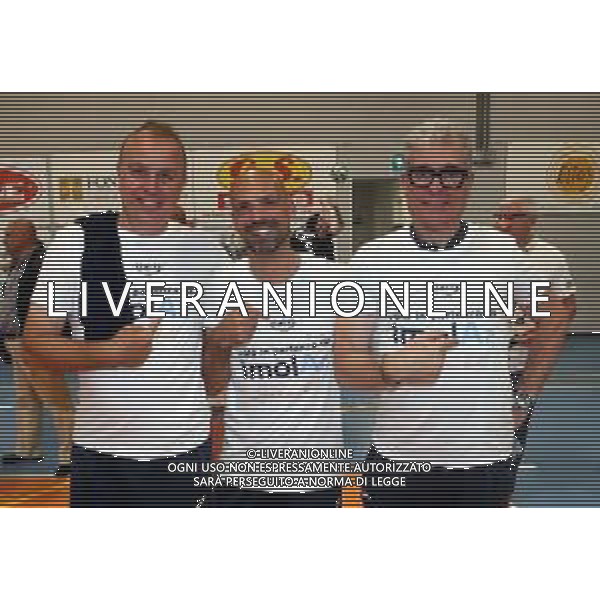 IMOLA 01 06 2024 CLAI IMOLA-VILLA CORTESE 3-0 PROMOZIONE IN A2 NELLA FOTO PRESIDENTE STEFANO MONGARDI,ALLENATORE NELLO CALIENDO E VICE PRESIDENTE MASSIMO CAVALLI CLAI IMOAL FOTO GIANNI SANNA-AG ALDO LIVERANI SAS