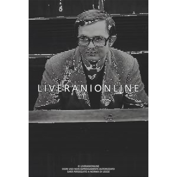 NEG- RETROSPETTIVA LOU CASTEL ATTORE NELLA FOTO LOU CASTEL PSEUDONIMO DI ULV QUARZELL A MILANO NELL\'ANNO 1974 IN TRIBUNALE AG ALDO LIVERANI SAS 