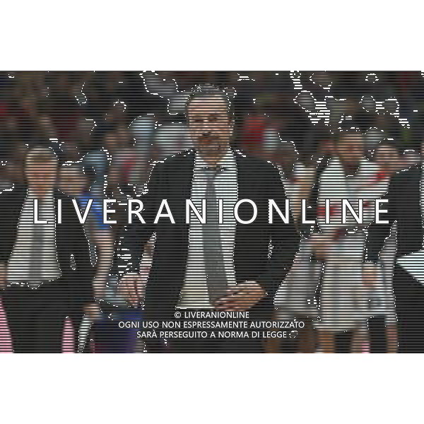 TVRG Olimpia Milano vs Virtus Bologna nella foto Luca Banchi allenatore Virtus Bologna EA7 Emporio Armani Milano vs Virtus Segafredo Bologna Assago (MI) 11-06-2024 Mediolanum Forum Playoff Campionato Serie A UnipolSai Gara 3 finale scudetto foto Roberto Garavaglia/Agenzia Aldo Liverani sas/AGENZIA ALDO LIVERANI SAS