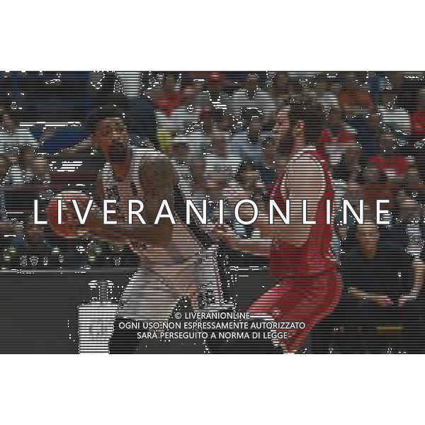 TVRG Olimpia Milano vs Virtus Bologna nella foto Jordan Mickey (Virtus Bologna) e Nicolo\' Melli (Olimpia Milano) EA7 Emporio Armani Milano vs Virtus Segafredo Bologna Assago (MI) 11-06-2024 Mediolanum Forum Playoff Campionato Serie A UnipolSai Gara 3 finale scudetto foto Roberto Garavaglia/Agenzia Aldo Liverani sas/AGENZIA ALDO LIVERANI SAS