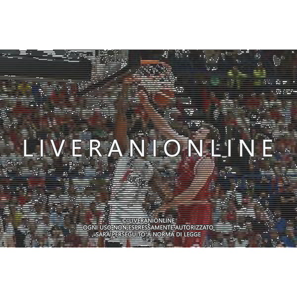 TVRG Olimpia Milano vs Virtus Bologna nella foto Jordan Mickey (Virtus Bologna) e Nicolo\' Melli (Olimpia Milano) EA7 Emporio Armani Milano vs Virtus Segafredo Bologna Assago (MI) 11-06-2024 Mediolanum Forum Playoff Campionato Serie A UnipolSai Gara 3 finale scudetto foto Roberto Garavaglia/Agenzia Aldo Liverani sas/AGENZIA ALDO LIVERANI SAS