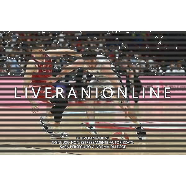 TVRG Olimpia Milano vs Virtus Bologna nella foto Diego Flaccadori (Olimpia Milano) e Alessandro Pajola (Virtus Bologna) EA7 Emporio Armani Milano vs Virtus Segafredo Bologna Assago (MI) 11-06-2024 Mediolanum Forum Playoff Campionato Serie A UnipolSai Gara 3 finale scudetto foto Roberto Garavaglia/Agenzia Aldo Liverani sas/AGENZIA ALDO LIVERANI SAS