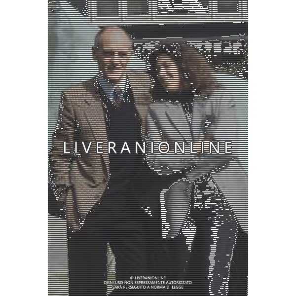 DIAP-RETROSPETTIVA PHILIPPE LEROY ATTORE NELLA FOTO PHILIPPE LEROY CON ALBA MOTTURA-PRESENTAZIONE IN RAI A ROMA DEL FILM“DUE ASSI PER UN TURBO“ ANNO 1987 FOTO EDGARDO DELLA SCORCIOSA-AG ALDO LIVERANI SAS