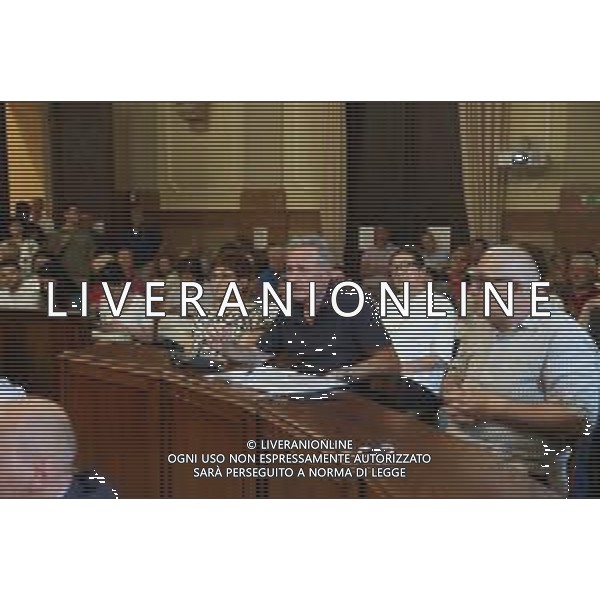 IMOLA 12 06 2024 CONSIGLIO COMUNALE Quadruplicamento Ferrovia Bologna-Castel Bolognese DIBATTITO PUBBLICO NUOVE LINEE FERROVIARIE PRESENTI ING E ARCH.DEL RFI SINDACI E I CITTADINI NELLA FOTO ANDREA MARTIGNANI RAPRESENTANTE DEI CITTADINI ©SANNA/AGENZIA ALDO LIVERANI SAS