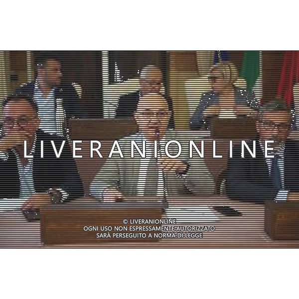 IMOLA 12 06 2024 CONSIGLIO COMUNALE Quadruplicamento Ferrovia Bologna-Castel Bolognese DIBATTITO PUBBLICO NUOVE LINEE FERROVIARIE PRESENTI ING E ARCH.DEL RFI SINDACI E I CITTADINI NELLA FOTO ANDREA PILLON RESPONSABILE DEL DIBATTITO PUBBLICO ©SANNA/AGENZIA ALDO LIVERANI SAS