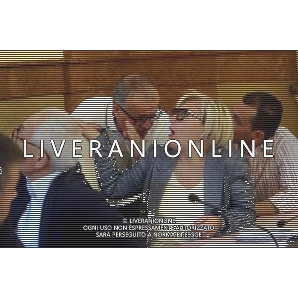 IMOLA 12 06 2024 CONSIGLIO COMUNALE Quadruplicamento Ferrovia Bologna-Castel Bolognese DIBATTITO PUBBLICO NUOVE LINEE FERROVIARIE PRESENTI ING E ARCH.DEL RFI SINDACI E I CITTADINI NELLA FOTO FAUSTO TINTI E SINDACO DI CASTEL SAN PIETRO ELISABETTA MARCHETTI ©SANNA/AGENZIA ALDO LIVERANI SAS