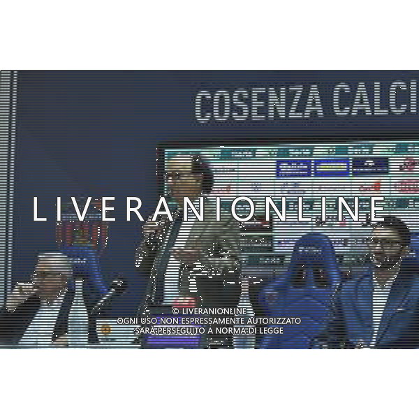 14-06-2024-Stadio San Vito Marulla, Cosenza Conferenza Stampa presentazione Gennaro Delvecchio e Giuseppe Ursino Nella foto: Eugenio Guarascio, con Giuseppe Ursino e Gennaro Delvecchio FOTO ANDREA ROSITO-AG ALDO LIVERANI SAS
