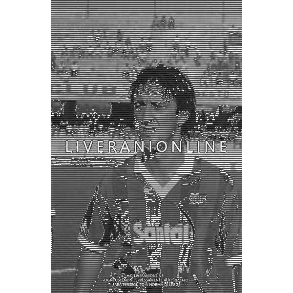 Neg- RETROSPETTIVA FERNANDO DE NAPOLI CALCIATORE NELLA FOTO FERNANDO DE NAPOLI CON LA MAGLIA DELL\'AVELLINO CALCIO AG ALDO LIVERANI SAS