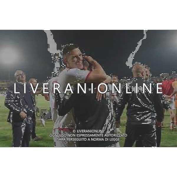 TVEM Karlo Lulic of SSC Bari celebrates the victory during the Italian Serie BKT playout match between Ternana Calcio vs SSC Bari on 23 May 2024 at the Libero Liberati stadium in Bari, Italy. Photo by Emmanuele Mastrodonato/ag. Aldo Liverani s.a.s./AGENZIA ALDO LIVERANI SAS