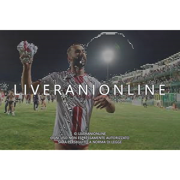 TVEM Valerio Di Cesare of SSC Bari celebrates the victory during the Italian Serie BKT playout match between Ternana Calcio vs SSC Bari on 23 May 2024 at the Libero Liberati stadium in Bari, Italy. Photo by Emmanuele Mastrodonato/ag. Aldo Liverani s.a.s./AGENZIA ALDO LIVERANI SAS