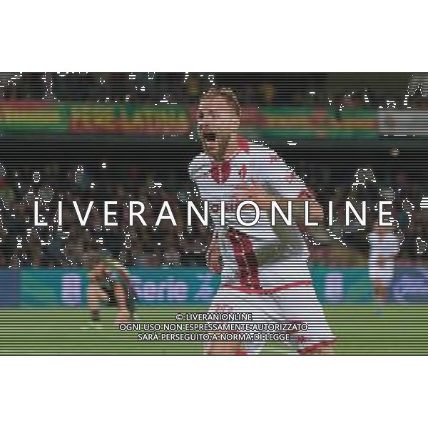 TVEM Giuseppe Sibilli of SSC Bari celebrates after scoring a goal during the Italian Serie BKT playout match between Ternana Calcio vs SSC Bari on 23 May 2024 at the Libero Liberati stadium in Bari, Italy. Photo by Emmanuele Mastrodonato/ag. Aldo Liverani s.a.s./AGENZIA ALDO LIVERANI SAS