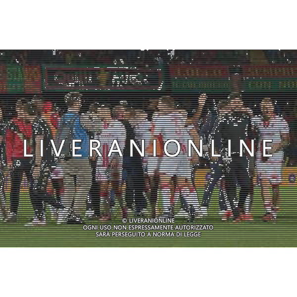 TVEM Players of SSC Bari celebrates the victory during the Italian Serie BKT playout match between Ternana Calcio vs SSC Bari on 23 May 2024 at the Libero Liberati stadium in Bari, Italy. Photo by Emmanuele Mastrodonato/ag. Aldo Liverani s.a.s./AGENZIA ALDO LIVERANI SAS