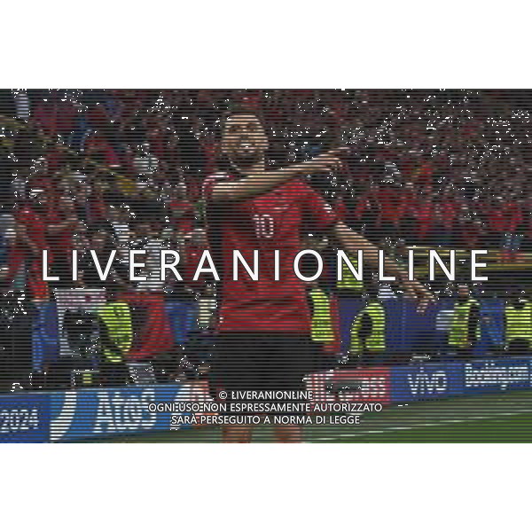 Italia vs Albania - UEFA EURO 2024 nella foto Nedim Bajrami (Albania) esultanza dopo il gol dell\'1 a 0 Dortmund (GER) 15-06-2024 BVB Stadion Dortmund Campionato Europeo di Calcio - UEFA EURO 2024 fase a gironi - gruppo B 1a giornata foto Roberto Garavaglia/Agenzia Aldo Liverani sas/AGENZIA ALDO LIVERANI SAS