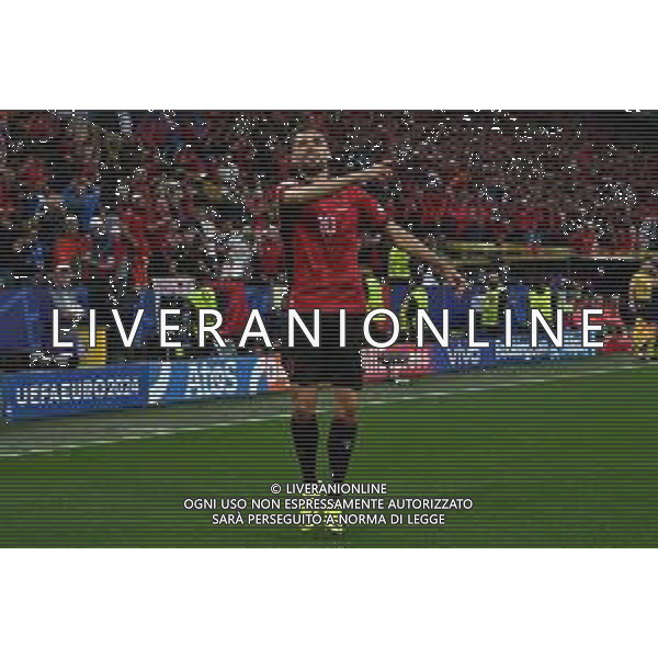 Italia vs Albania - UEFA EURO 2024 nella foto Nedim Bajrami (Albania) esultanza dopo il gol dell\'1 a 0 Dortmund (GER) 15-06-2024 BVB Stadion Dortmund Campionato Europeo di Calcio - UEFA EURO 2024 fase a gironi - gruppo B 1a giornata foto Roberto Garavaglia/Agenzia Aldo Liverani sas/AGENZIA ALDO LIVERANI SAS