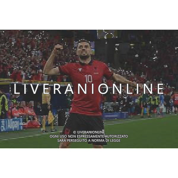 Italia vs Albania - UEFA EURO 2024 nella foto Nedim Bajrami (Albania) esultanza dopo il gol dell\'1 a 0 Dortmund (GER) 15-06-2024 BVB Stadion Dortmund Campionato Europeo di Calcio - UEFA EURO 2024 fase a gironi - gruppo B 1a giornata foto Roberto Garavaglia/Agenzia Aldo Liverani sas/AGENZIA ALDO LIVERANI SAS