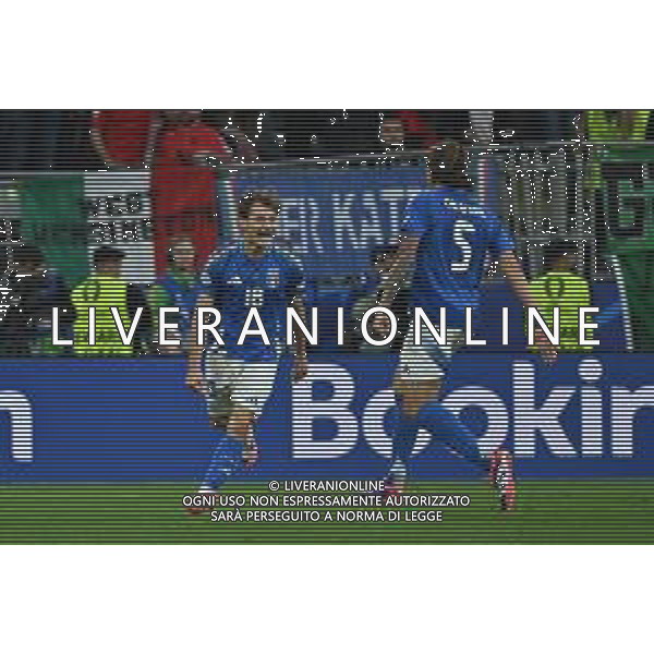 Italia vs Albania - UEFA EURO 2024 nella foto Nicolo\' Barella (Italia) e Riccardo Calafiori (Italia) esultanza dopo il gol del 2 a 1 Dortmund (GER) 15-06-2024 BVB Stadion Dortmund Campionato Europeo di Calcio - UEFA EURO 2024 fase a gironi - gruppo B 1a giornata foto Roberto Garavaglia/Agenzia Aldo Liverani sas/AGENZIA ALDO LIVERANI SAS
