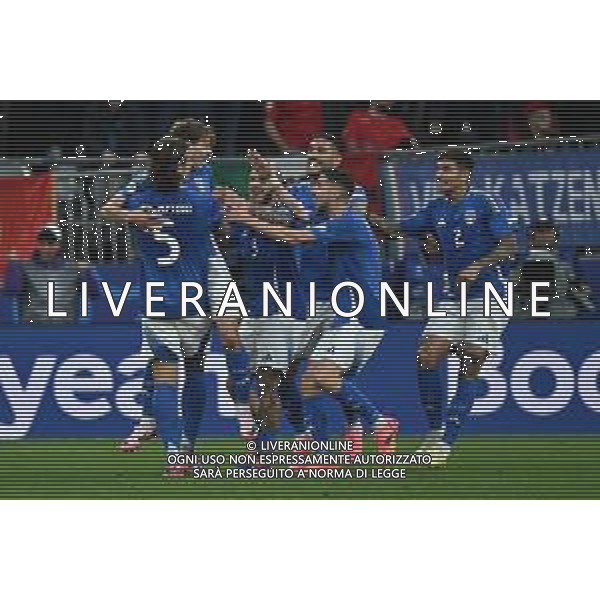 Italia vs Albania - UEFA EURO 2024 nella foto esultanza Italia dopo il gol del 2 a 1 Nicolo\' Barella Dortmund (GER) 15-06-2024 BVB Stadion Dortmund Campionato Europeo di Calcio - UEFA EURO 2024 fase a gironi - gruppo B 1a giornata foto Roberto Garavaglia/Agenzia Aldo Liverani sas/AGENZIA ALDO LIVERANI SAS