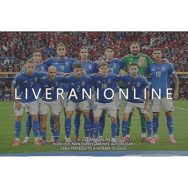 TVEM FORMAZIONE ITALIA - Italy team line up during the UEFA EURO 2024 group stage match between Albania and Italy at Westfalenstadion on June 15, 2024 in Dortmund, Germany. Photo by Emmanuele Mastrodonato/ag. Aldo Liverani sas/AGENZIA ALDO LIVERANI SAS