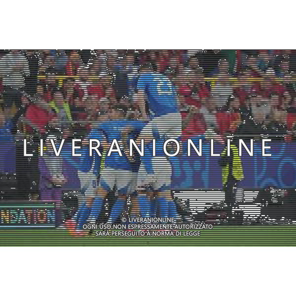 TVEM Nicolò Barella of Italy celebrates after scoring a goal with teammates during the UEFA EURO 2024 group stage match between Albania and Italy at Westfalenstadion on June 15, 2024 in Dortmund, Germany. Photo by Emmanuele Mastrodonato/ag. Aldo Liverani sas/AGENZIA ALDO LIVERANI SAS