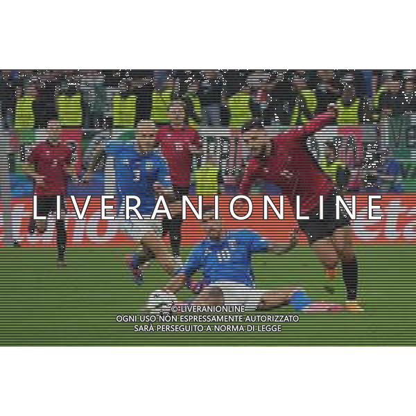 TVEM Lorenzo Pellegrini of Italy in action against Armando Broja of Albania during the UEFA EURO 2024 group stage match between Albania and Italy at Westfalenstadion on June 15, 2024 in Dortmund, Germany. Photo by Emmanuele Mastrodonato/ag. Aldo Liverani sas/AGENZIA ALDO LIVERANI SAS