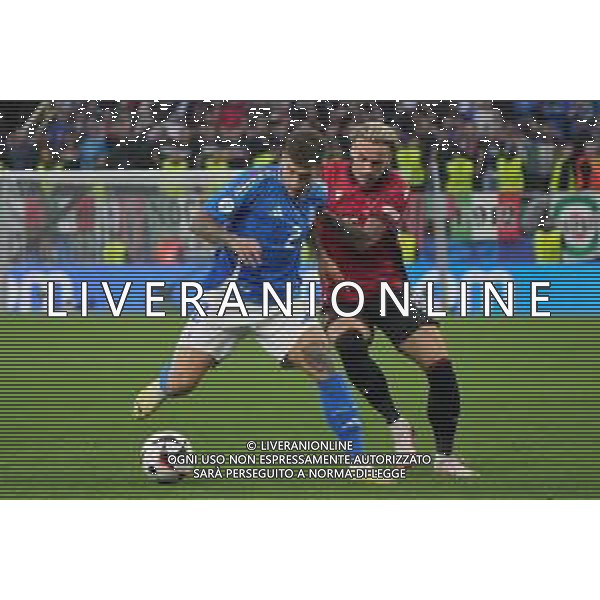 TVEM Giovanni Di Lorenzo of Italy in action against Taulant Seferi of Albania during the UEFA EURO 2024 group stage match between Albania and Italy at Westfalenstadion on June 15, 2024 in Dortmund, Germany. Photo by Emmanuele Mastrodonato/ag. Aldo Liverani sas/AGENZIA ALDO LIVERANI SAS