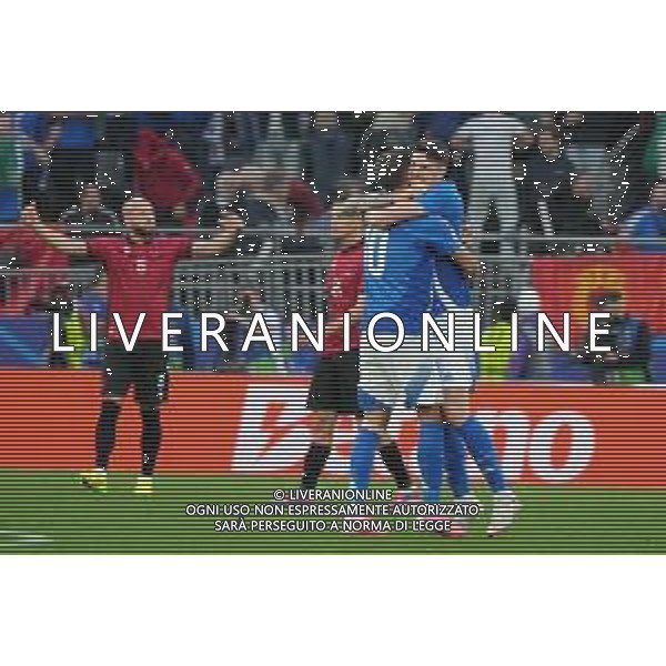 TVEM Alessandro Bastoni of Italy celebrates after scoring a goal with Lorenzo Pellegrini of Italy during the UEFA EURO 2024 group stage match between Albania and Italy at Westfalenstadion on June 15, 2024 in Dortmund, Germany. Photo by Emmanuele Mastrodonato/ag. Aldo Liverani sas/AGENZIA ALDO LIVERANI SAS