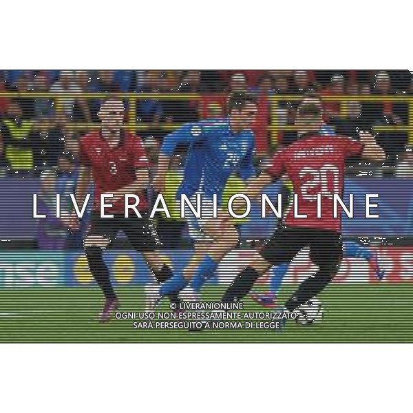 TVEM Andrea Cambiaso of Italy in action against Ylber Ramadani of Albania during the UEFA EURO 2024 group stage match between Albania and Italy at Westfalenstadion on June 15, 2024 in Dortmund, Germany. Photo by Emmanuele Mastrodonato/ag. Aldo Liverani sas